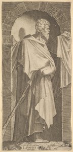 St. James Minor in an Arcuated Niche, Holding a Walking Stick in His Hands, 1545
