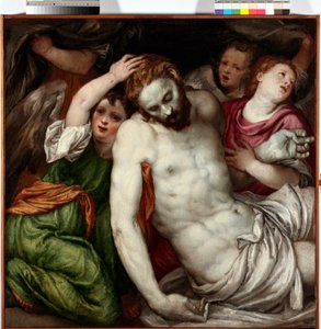 Pieta with angels by Lambert Sustris