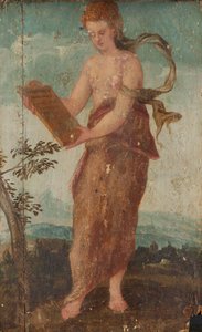 Woman with Text Panel by Lambert Sustris