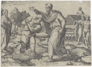 Baptism of the Ethiopian Eunuch by Philip by Lambertus Suavius (attributed to)