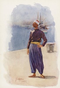 People of Egypt: Alexandrian Boatmen, Marakbi by Lance Thackeray