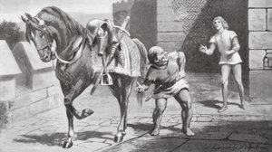His mother sent Gareth a beautiful horse and a suit of fine armour by Lancelot Speed