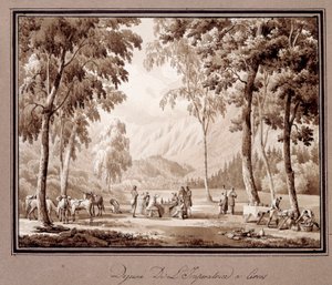 Breakfast of Empress Josephine de Beauharnais in Cervos in 1810