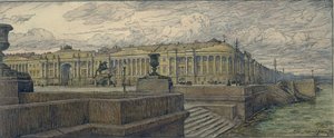 The Senate Square in St. Petersburg, 1904 by Lanceray