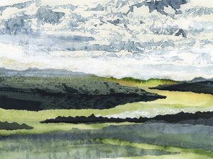 Serene Watercolor Landscape
