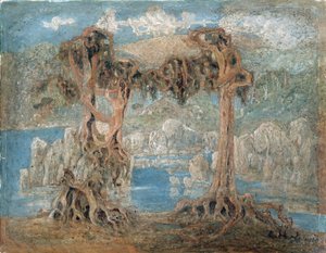Landscape. Bare Trees on the Seashore, Norway