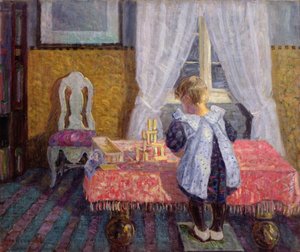 Ingrid in the living room, Skjellerud