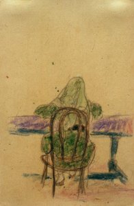 Untitled (Girl Sitting at Table, from Behind) by Laszlo Moholy Nagy