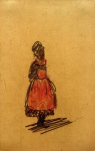 Untitled (Standing Woman with Red Apron) by Laszlo Moholy Nagy