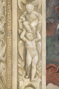 Putti, Decorations Around the Windows by Lattanzio Gambara