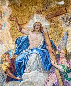 Christ in Glory Between the Virgin Mary and St. John the Baptist (detail)