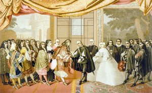 Meeting between Louis XIV and Philippe IV at Isle des Faisans, 7th November 1659