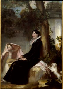 Portrait of Madame Junot, Duchess of Abrantes, with Her Daughter Valentine by Laure Junot Abrantes