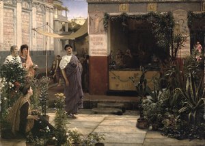 A Roman Flower Market by Lawrence Alma Tadema