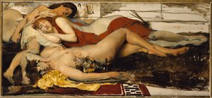 Exhausted Maenides, c.1873-74 by Lawrence Alma Tadema
