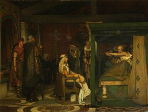 Fredegund Visits Bishop Prætextatus on His Deathbed by Lawrence Alma Tadema