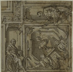 Design for Corner of a Ceiling Decoration