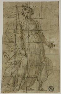 Study for Juno (or Diana) with a Peacock