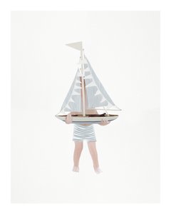 Boy with Sailboat by Leah Straatsma