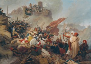 Storming of the Löwelbastei by the Turks by Leander Russ
