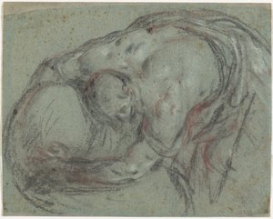A Man Lifting a Bundle by Leandro Bassano