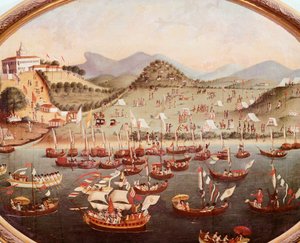 Procession of Boats on the Water in Front of Lazares Hospital, Rio de Janeiro