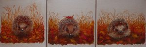 Hedgehogs in Autumn, 2024 by Lee Campbell