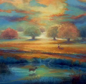Richmond Park, Green and Gold by Lee Campbell
