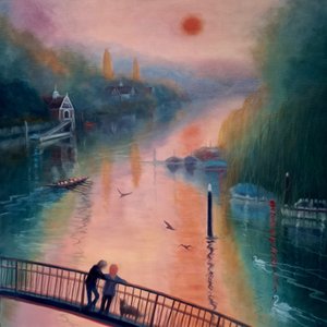 Summer Morning, Eel Pie Island, Twickenham, 2021 by Lee Campbell