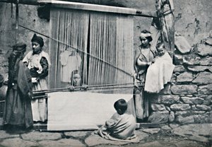 Kabyle Weavers and Native Loom, Northern Algeria by Legrand