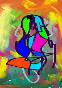 Abstract Woman Sitting