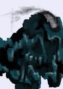 Dark Abstract Peaks by Lembayung senja studio [Vintage Poster]