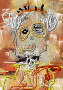 Quirky Abstract Monkey