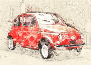 Red Car Sketch