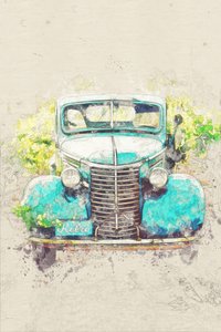 Retro Teal Truck
