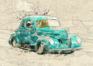 Teal Hot Rod