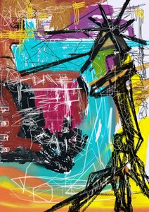 Vibrant Abstract Machine Form