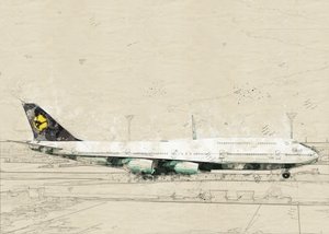 Vintage Aviation Sketch by Lembayung senja studio [Vintage Poster]