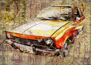 Vintage Car Art by Lembayung senja studio [Vintage Poster]