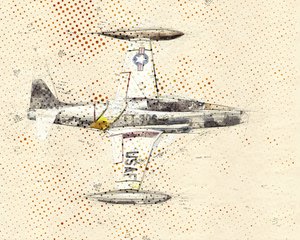 Vintage Jet Blueprint by Lembayung senja studio [Vintage Poster]