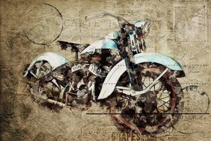 Vintage Motorcycle Grunge