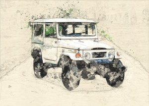 Offroad Sketch by Lembayung senja studio [Vintage Poster]