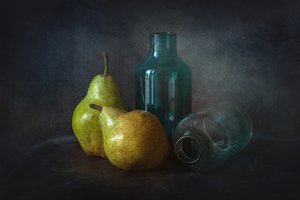 Moody Pears Glass Bottles by Lenka