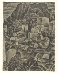 Italian Mountain Village by Leo Gestel (signed by artist)