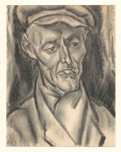Man with Cap and Cigar by Leo Gestel (signed by artist)