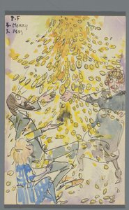 Postcard to Jan Ponstijn by Leo Gestel