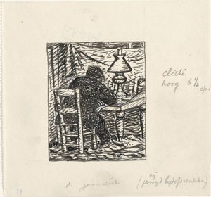 Man Writing at a Table by Leo Gestel
