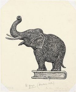 Elephant on Book (Sketch)