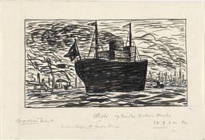 Ship Enters the Port of London by Leo Gestel