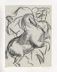 Rearing Horse with Figure in the Background